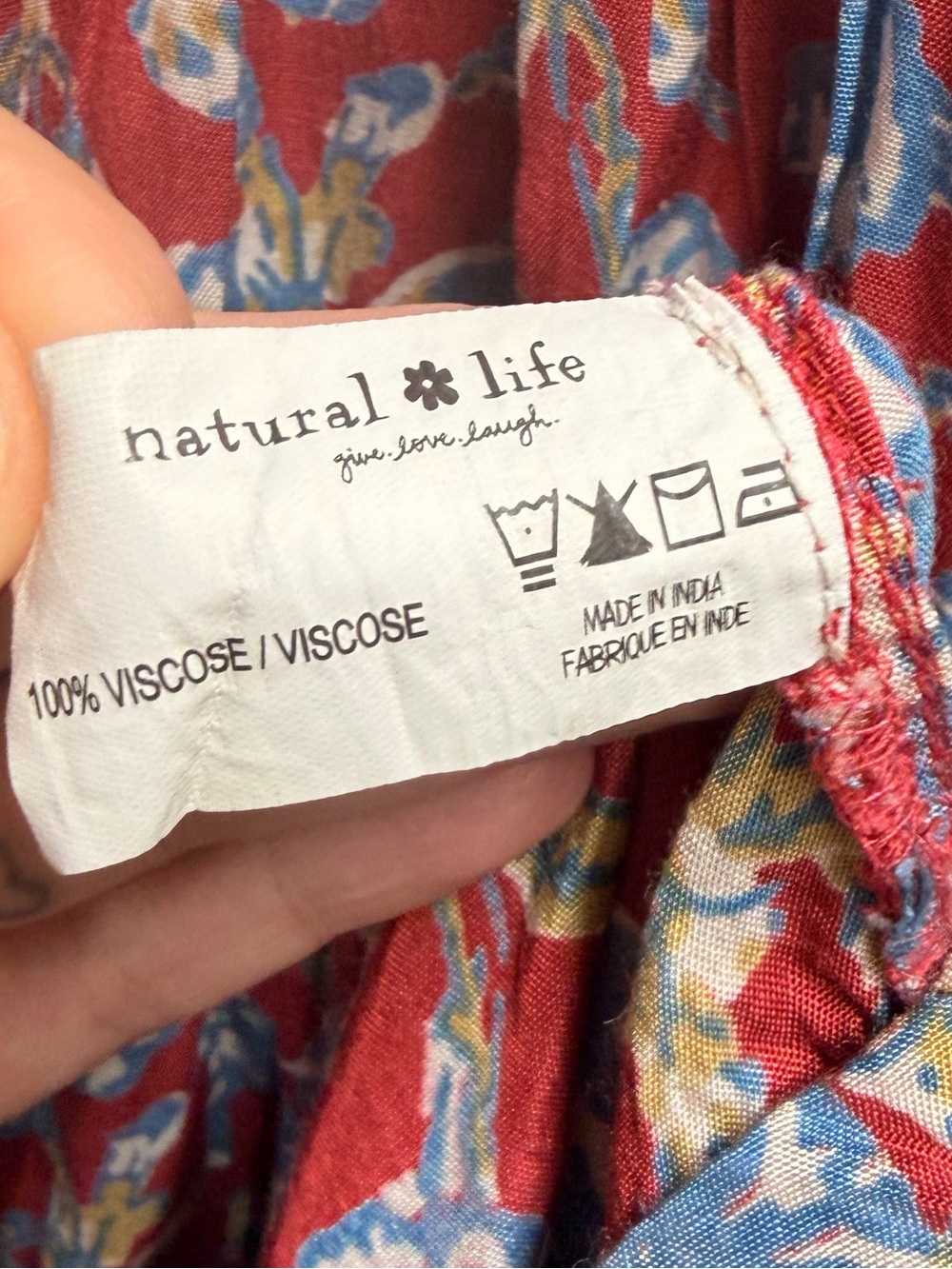 NATURAL LIFE BOHO FLORAL MAXI DRESS SIZE Small SILKY TIERED V-NECK FLOWY PRAIRIE - Picture 6 of 7